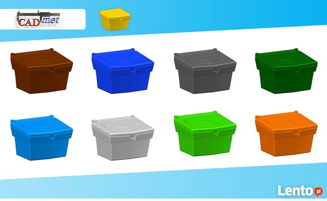 Pojemnik na sól, piasek, żwir i sorbent PE - 120l / 180 kg