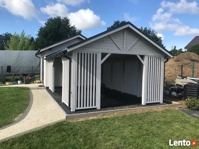 Na zamówienie: domek, wiata, altana 3w1 drewutnia składzik