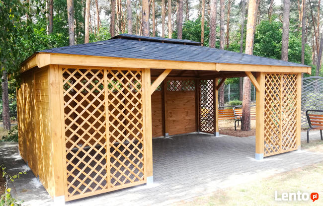 Na zamówienie: domek, wiata, altana 3w1 drewutnia składzik