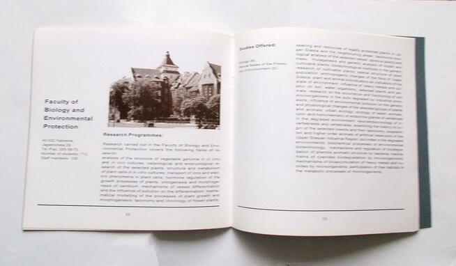 książka University of Silesia General Information