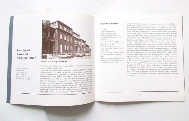 książka University of Silesia General Information