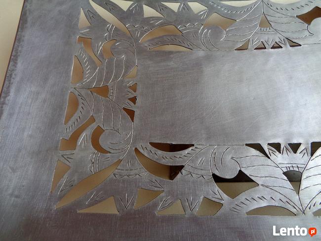 Patera metalowa, rękodzieło --Indie