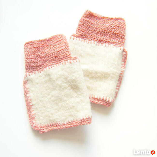 fajne mitenki z wełny, ocieplacze na dłonie