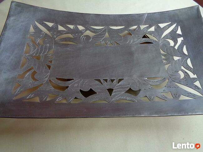 Patera metalowa, rękodzieło --Indie