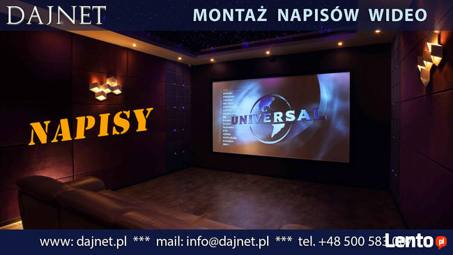 Montaż napisów do filmu, synchronizacja i wtopienie napisów