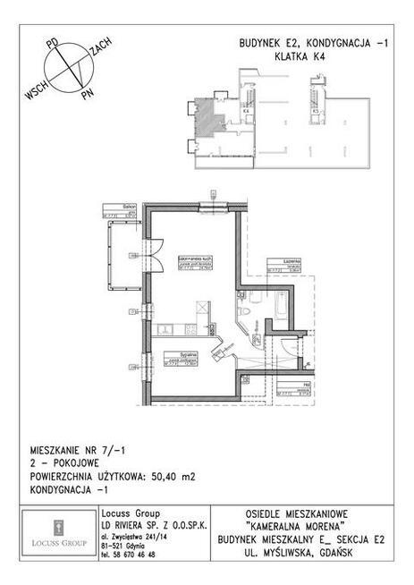 Nowa Inwestycja Kameralna Morena - Mieszkanie 50,40 m2