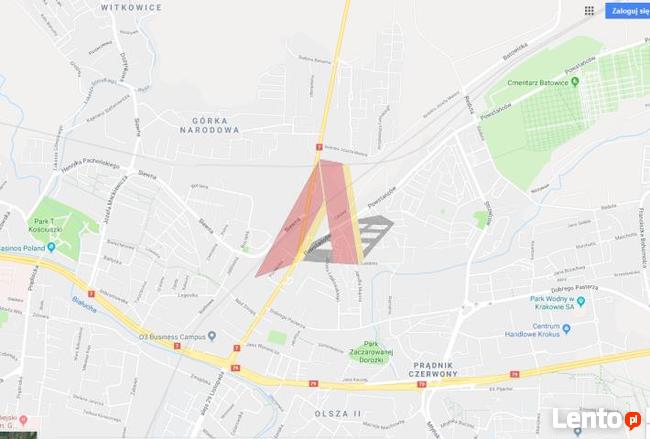 Działka usługowa Kraków Śródmieście, Prądnik Czerwony, Strzelców