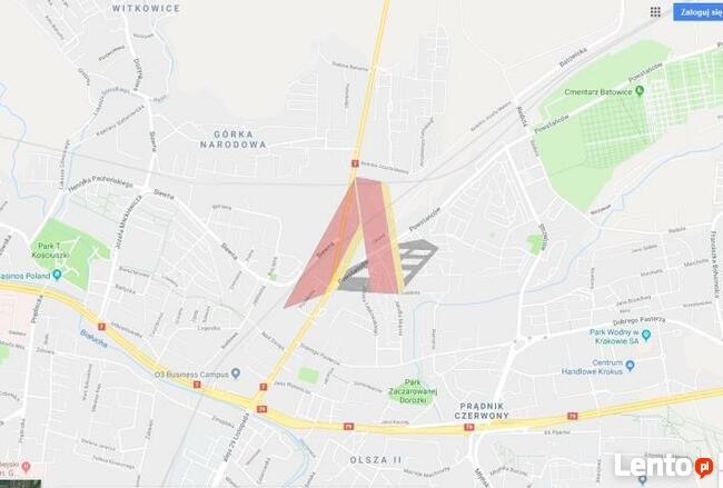 Działka usługowa Kraków Śródmieście, Prądnik Czerwony, Strzelców