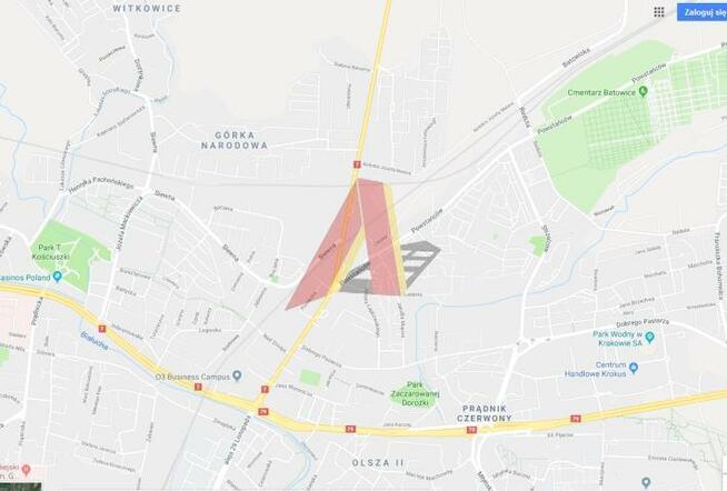 Działka usługowa Kraków Śródmieście, Prądnik Czerwony, Strzelców
