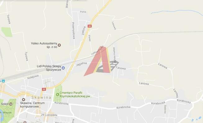 Działka usługowa Skawina Korabniki, Krakowska