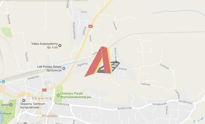 Działka usługowa Skawina Korabniki, Krakowska