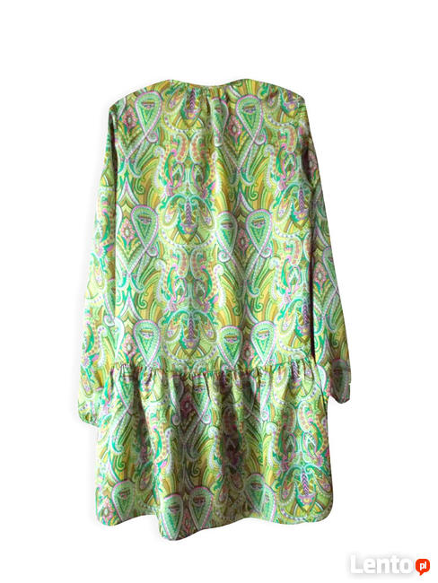 boho tunika xl, jedwabna sukienka boho