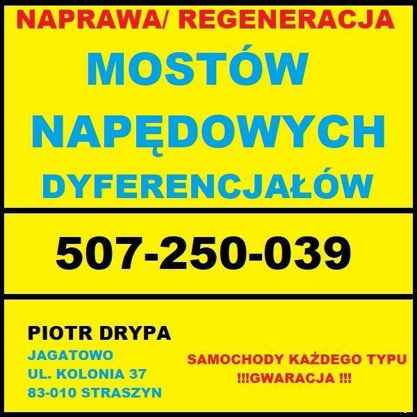 NAPRWA REGENERACJA MOSTÓW NAPĘDOWYCH BMW MERCEDES VOLVO