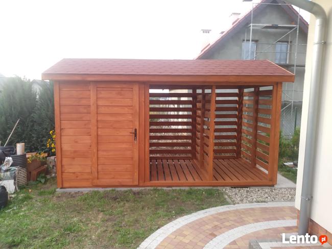 Drewutnia + schowek 2 na 4 m