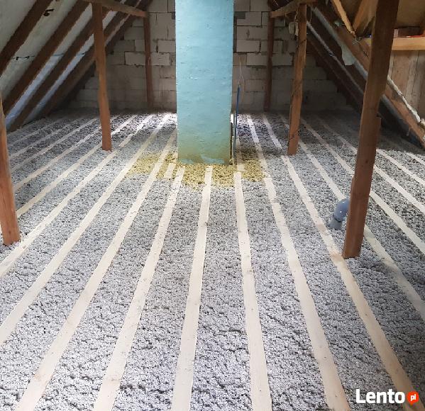 Ocieplenie poddasza celulozą i pianą PUR. Ełk - Suwałki