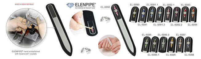 Pilniki szklane Promocja! Piękne ozdobione Swarovski crystal