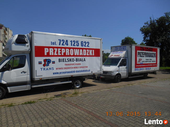 Transport pianin JP TRANS Bielsko.