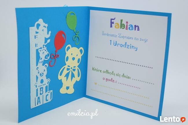 Zaproszenia + Koperta / URODZiNY, HAPPY BIRTHDAY, ROCZEK
