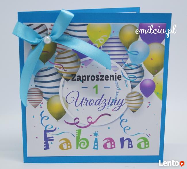 Zaproszenia + Koperta / URODZiNY, HAPPY BIRTHDAY, ROCZEK