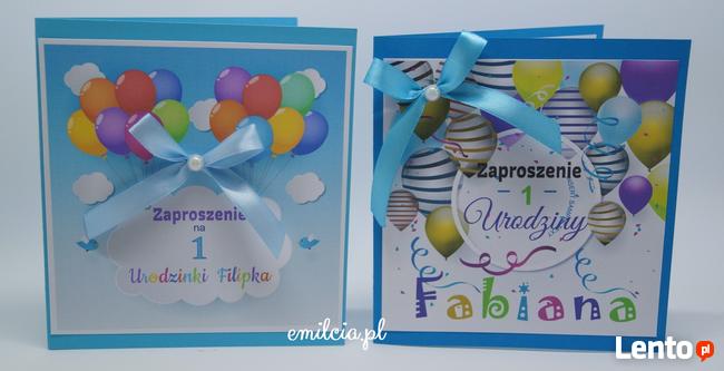 Zaproszenia + Koperta / URODZiNY, HAPPY BIRTHDAY, ROCZEK