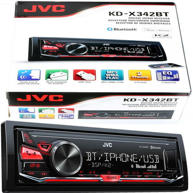 JVC KD-X342BT ( KDX342BT) Radio samochodowe USB BT