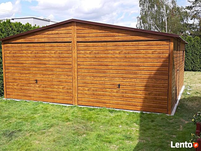 Garaż Blaszany Drewnopodobny