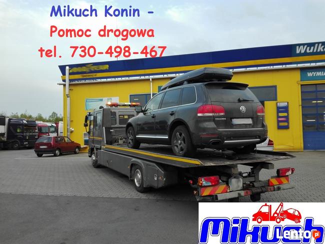 Pomoc drogowa, laweta Konin Mikuch tel. 730498467