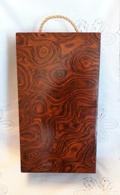 szkatułka fornirowana, pudełko na 2 wina, szkatuła na wino