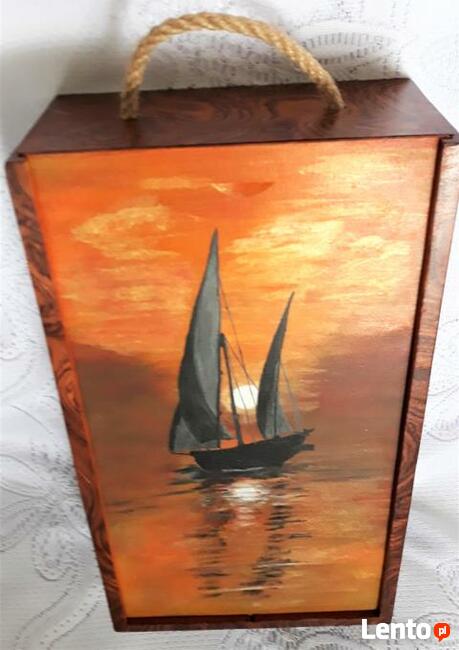 szkatułka fornirowana, pudełko na 2 wina, szkatuła na wino