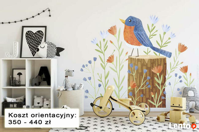 Ręcznie malowane dekoracje na ścianę, dekorowanie pokoju