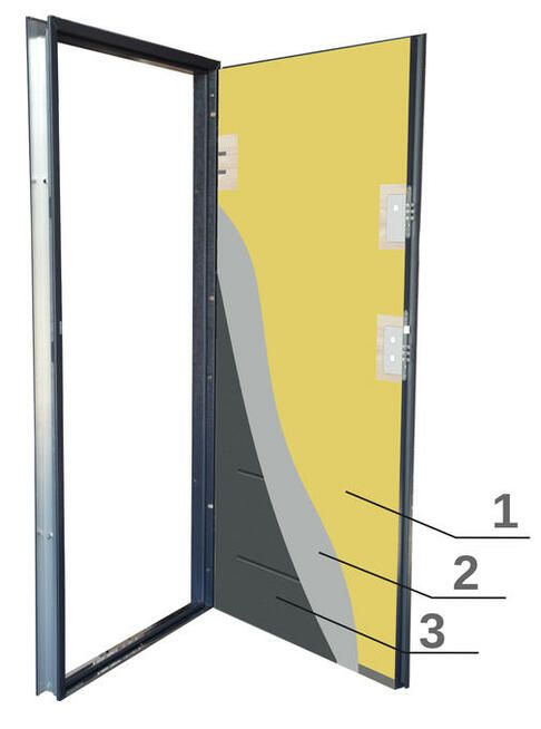 Drzwi wejściowe SP 55 mm AF 3, AF 15 PEŁNE INOX