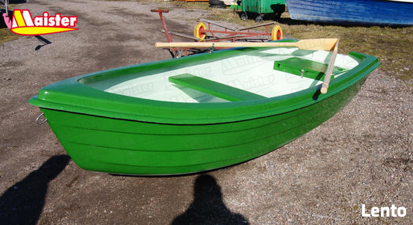 Łódka wiosłowa wędkarska Aga 360 zielona płaskodenna 4 os.