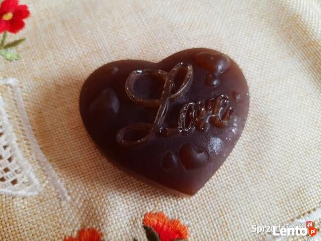 Mydełko serce czekoladowe love handmade