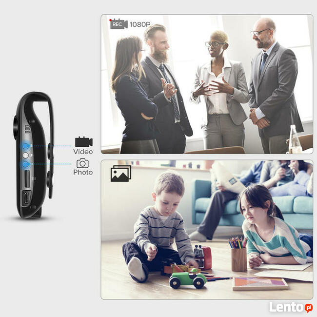 PROFESJONALNA Kamera nasobna POLICYJNA monitoring osobisty