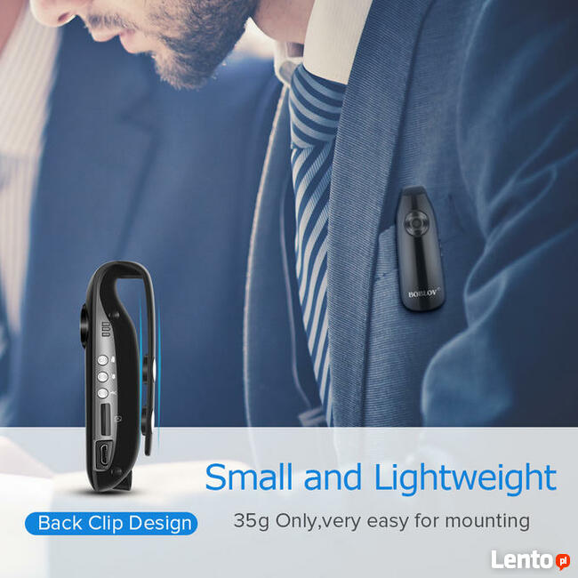 PROFESJONALNA Kamera nasobna POLICYJNA monitoring osobisty