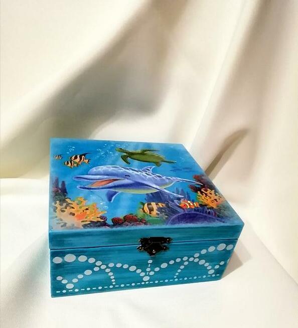 Pudełka drewniane ręcznie zdobione