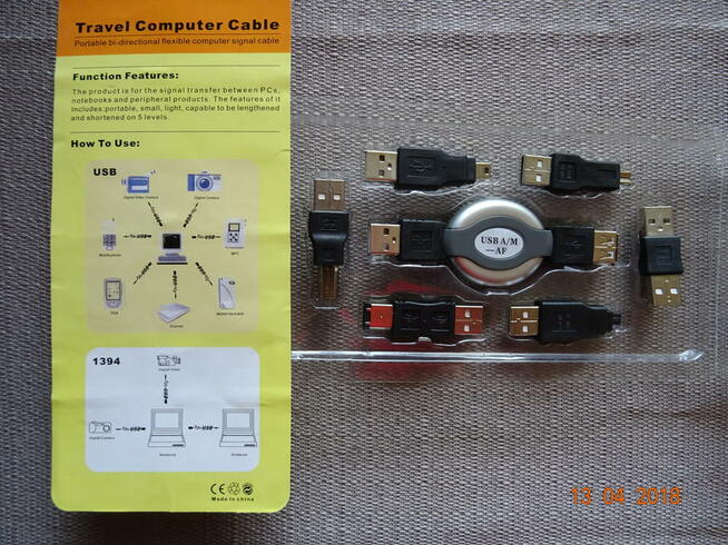 Kabel USB końcówki