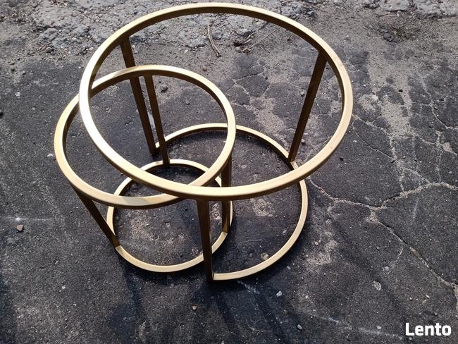 Komplet Okrągłych Stelaży pod Stolik kawowy 2 in 1.