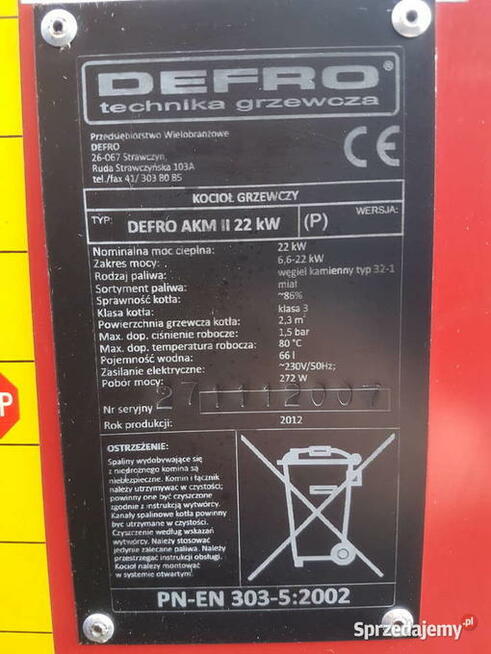 Kocioł pelletowy DEFRO AKM 22kW