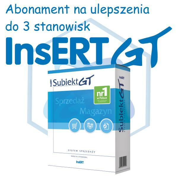 Abonament na ulepszenia InsERT Subiekt GT - 3 st.