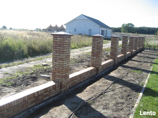 murowanie ogrodzeń i elewacji z klinkieru cegły pełnej
