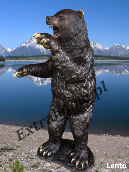 Niedźwiedź Unikatowa rzeźba z brązu H210cm Miś , niedźwiadek