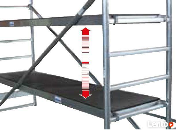 Rusztowanie aluminiowe jezdne Krause Stabilo 10. 0,7x2m wys.