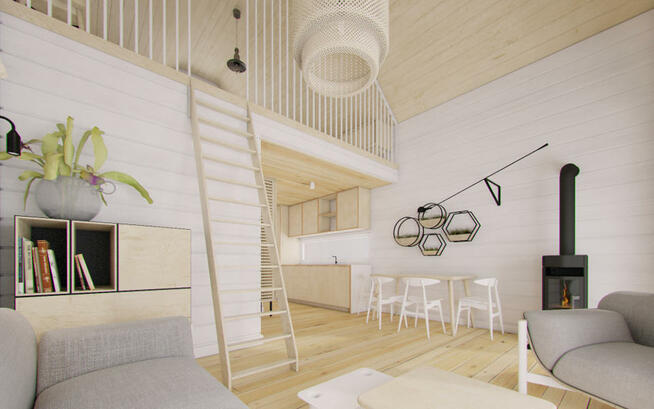 Domek letniskowy/całoroczny drewniany do 35m2 na zgłoszenie