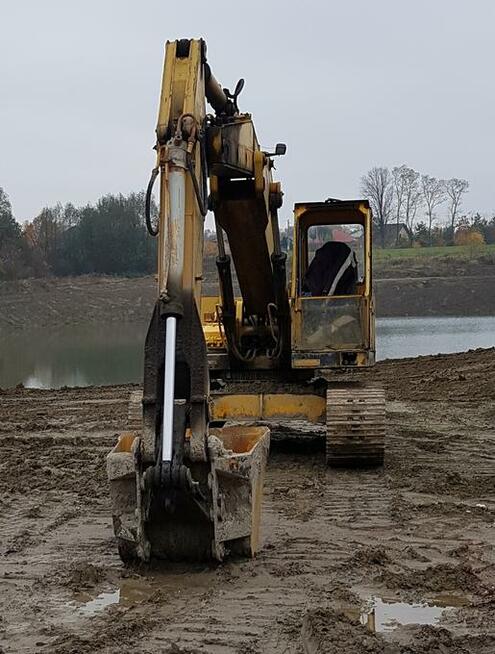 Koparka hanomag gąsienicowa sprawna do pracy