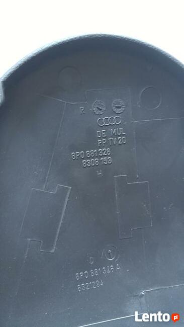 Obudowa pokrywa oparcia prawego fotela Audi A3 S3 RS3 8P