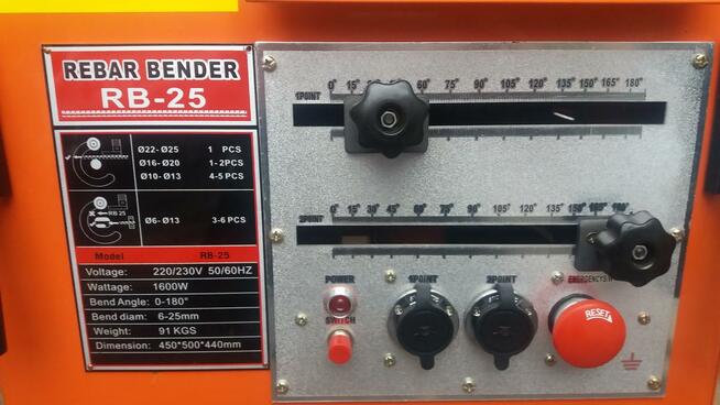 Giętarka do prętów i strzemion 25 mm