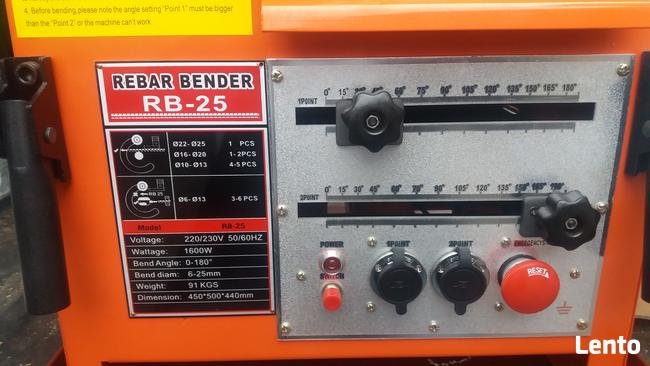 Giętarka do prętów i strzemion 25 mm + przecinarka 20