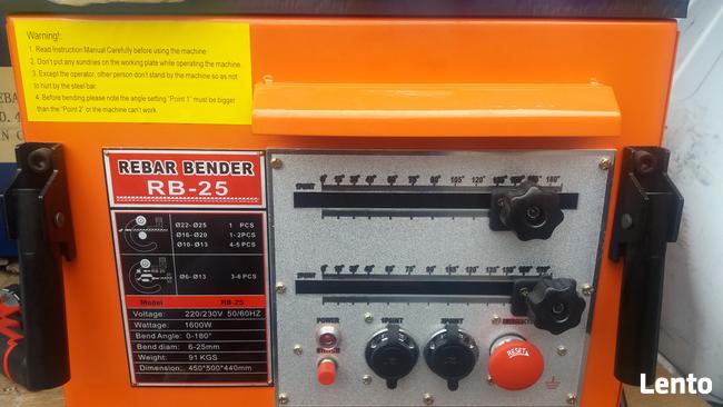 Giętarka do prętów i strzemion 25 mm + przecinarka 20