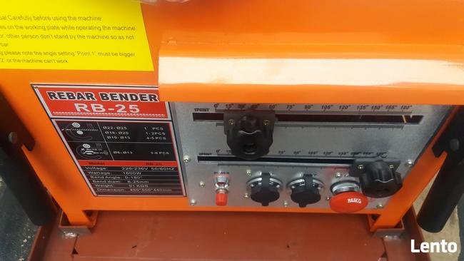 Giętarka do prętów i strzemion 25 mm + przecinarka 20